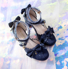 Advbridge vintage round head thick heel women shoes cute lace bowknot kawaii shoes loli cosplay Japanese tea party sweet lolita shoes