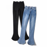 ADVBRIDGE  Women's Stretch Flared Jeans High Waist Slim Fit Soft Denim Pants Skinny Fashion Boot Cut Design Trousers