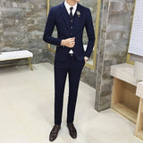 Advbridge Men's Suits High Quality Wedding Groom Tuxedos Single Button Slim Fit Business Prom Dress Men's Formal Dress Suits