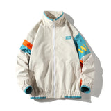 Advbridge Hip Hop Mens Windbreaker Varsity Jacket Autumn  Vintage Casual Patchwork Loose Mens Large Size Jackets Sportswear Streetwear