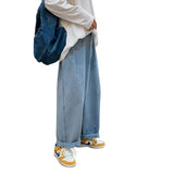 Advbridge Baggy Denim Pant Men Loose Straight Wide Leg Jeans Men's Women's Streetwear Skateboard Hip Hop Casual Trousers Oversized 2XL