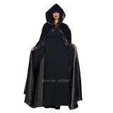 Advbridge Scary Halloween Costumes for Women Ghost Bride Costume Black Dress Cloak Set Gothic Medieval Dress Vampire Devil Horror Suit