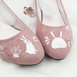 Advbridge Hand drawn bunny ancient style lolita low thick heel strap fairy fairy single shoes women  kawaii shoes cosplay loli women shoes