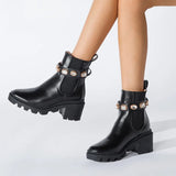 Advbridge Diamond Riding boots female women shoes elastic band mid-calf knight bottes chunky high heels crystal stretch botas mujer