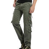Advbridge New Men Cargo Pants Loose Multi-pocket Pants Mens Casual Easy Wash Male Combat Trousers Militar Work Army  Plus Size 42