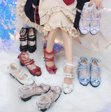 Advbridge Japanese kawaii girl sweet lolita shoes vintage round head thick heel women shoes cute lace bowknot kawaii shoes loli cosplay