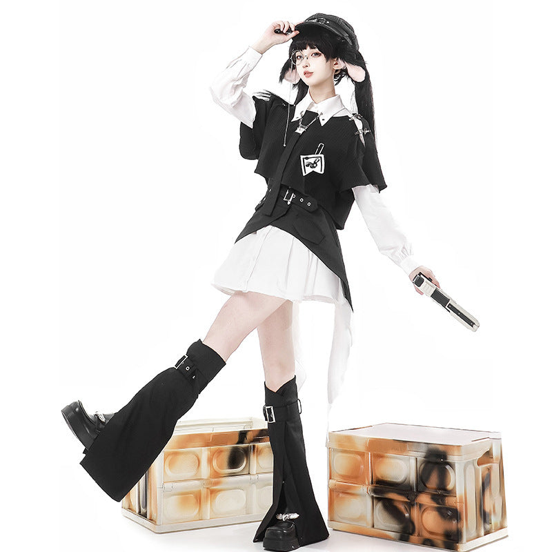 group halloween costumes Bear Funny Sauce Original Night Travel Rabbit Lolita Female Lolita Top Skirt Dress Leg Cover Cute Suit 7045