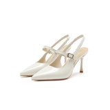 lookbook outfits 811-9 French Style Elegant Hollow High Heel Sandals for Women Summer 2024 New Shallow Mouth Pointed Stiletto Heel High Heels for Women