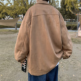 fall outfits 2024 Retro Jacket Men's Autumn and Winter Japanese Ins Trendy Top Loose High Street Student Solid Color All-Matching Workwear Jacket