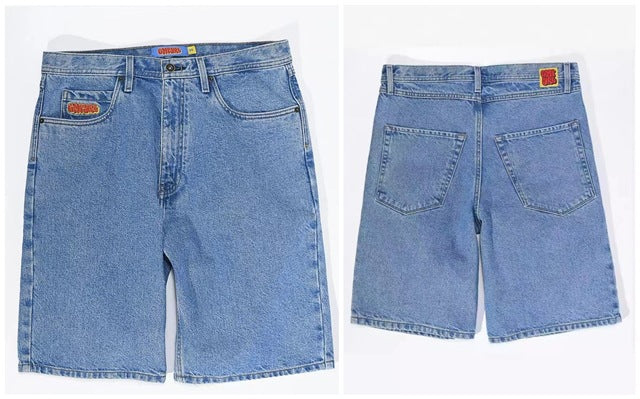 90s fashion men Cropped Pants Men's Loose Wide Leg American Retro Gradient Jeans Men's High Street Straight Oversize Spring and Autumn
