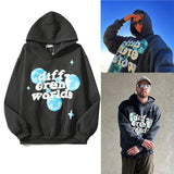 y2k American High Street Niche Hooded Sweater  Letter Printed Sweater Retro Street Men's and Women's Coat