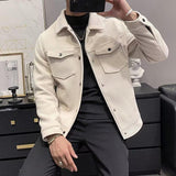 men fall outfits casual Winter Woolen Coat Men's Short Lapel Autumn and Winter New Fashion Brand Light Mature Men's Woolen Jacket