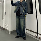 masc outfits Retro Jeans Men's Spring and Autumn New American Loose Design Straight Pants All-Match Wide-Leg Trousers