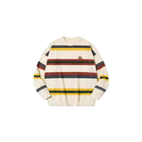 Advbridge sweaters Cute Puppy Contrast Color Striped Imitation Mohair Sweater Men's Autumn and Winter New Couple Knitted Bottoming Shirt Men's and Women's Fashion