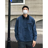 fall mens outfits American Retro Lapel Workwear Jacket Men's Spring and Autumn New Loose Top Pilot Detroit Coat