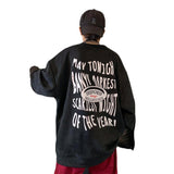 mens fall fashion American Retro Suede Sweater Autumn Loose Couple Versatile round Neck Long Sleeve Top Men
