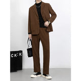 Advbridge Men‘s Wintern outfits suit Draping Thick High-Grade Corduroy Suit Suit Men's Business Loose Autumn and Winter Casual Korean Style Suit Jacket Advbridge Men‘s Wintern outfits