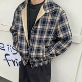 classy outfits men Short Wide Lapel Double-Sided Jacket Spring and Autumn Versatile Simple Solid Color Loose Men's Coat Top