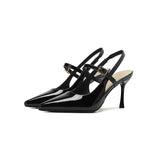 lookbook outfits 811-9 French Style Elegant Hollow High Heel Sandals for Women Summer 2024 New Shallow Mouth Pointed Stiletto Heel High Heels for Women