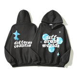 y2k American High Street Niche Hooded Sweater  Letter Printed Sweater Retro Street Men's and Women's Coat