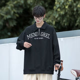 fall outfits 2024 Waffle Embroidered Sweater Men's Spring and Autumn Fashion Brand Loose Pullover Oversize American Casual Bottoming Shirt