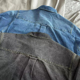 carhartt jacket outfit New Heavy Washed Pocket Workwear Denim Shirt Loose American Retro Coat Jacket