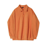 mens outfits Autumn and Winter Thickened Lapel Sweater Men's Korean-Style Trendy Loose Long-Sleeved Polo Shirt Solid Color All-Matching Coat