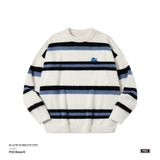 sweaters Cute Puppy Contrast Color Striped Imitation Mohair Sweater Men's Autumn and Winter New Couple Knitted Bottoming Shirt Men's and Women's Fashion