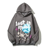 y2k American High Street Niche Hooded Sweater  Letter Printed Sweater Retro Street Men's and Women's Coat