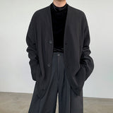 starboy outfit Pleated Cardigan Sweater Men's Fashionable Ins Loose Casual Coat Autumn Korean Style Men's All-Matching Top