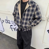 classy outfits men Short Wide Lapel Double-Sided Jacket Spring and Autumn Versatile Simple Solid Color Loose Men's Coat Top