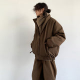 Advbridge Men‘s Wintern outfits fall outfits Hong Kong Style Retro Corduroy Cotton-Padded Coat Men's Winter Thickened Loose Japanese Couple Warm Cotton-Padded Coat Cotton-Padded Jacket Advbridge Men‘s Wintern outfits