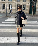 2024 fall fashion trends Women's Autumn and Winter New Fashion Woolen Coat Thickened Loose with Scarf Tassel Women's