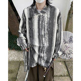 masc outfits Men's Blooming New Chinese Oblique Placket Shirt 
