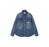 carhartt jacket outfit New Heavy Washed Pocket Workwear Denim Shirt Loose American Retro Coat Jacket