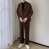 Advbridge Men‘s Wintern outfits suit Draping Thick High-Grade Corduroy Suit Suit Men's Business Loose Autumn and Winter Casual Korean Style Suit Jacket Advbridge Men‘s Wintern outfits