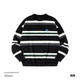 sweaters Cute Puppy Contrast Color Striped Imitation Mohair Sweater Men's Autumn and Winter New Couple Knitted Bottoming Shirt Men's and Women's Fashion