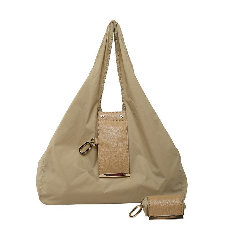 2-in-1 Vegan Leather Keychain & Foldable Tote Bag