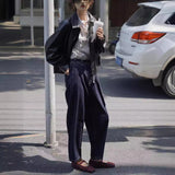 90s streetwear New Maillard Style Black Leather Coat for Women New American Retro Imitation Loose Short Jacket Jacket