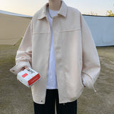 fall outfits 2024 Retro Jacket Men's Autumn and Winter Japanese Ins Trendy Top Loose High Street Student Solid Color All-Matching Workwear Jacket