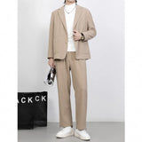 Advbridge Men‘s Wintern outfits suit Draping Thick High-Grade Corduroy Suit Suit Men's Business Loose Autumn and Winter Casual Korean Style Suit Jacket Advbridge Men‘s Wintern outfits