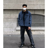 fall mens outfits American Retro Lapel Workwear Jacket Men's Spring and Autumn New Loose Top Pilot Detroit Coat
