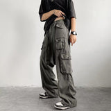 Advbridge Men‘s Wintern outfits streetwear men outfits High Street Functional Workwear Jeans Men's Spring and Autumn Straight Mop Pants American Pants Advbridge Men‘s Wintern outfits