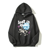 y2k American High Street Niche Hooded Sweater  Letter Printed Sweater Retro Street Men's and Women's Coat