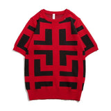 men fall outfits Fashionable New Striped Ice Silk Short-Sleeved T-shirt Casual Simple Slim Men's Top Clothes Trendy Sweater