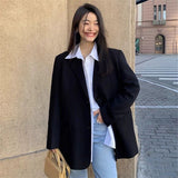 dti outfits 2024 Spring and Autumn New Gray Suit Jacket Women's Casual Temperament High Sense Fried Street Fashion Black Original
