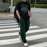 Advbridge Men‘s Wintern outfits mens outfits Contrast Color Striped Casual Pants Men's Summer Cotton Sports Pants Korean Style Loose Draping Straight Sweatpants