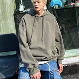 mens fall outfits Solid Color Sweater Suit Men's Hooded Loose Spring and Autumn Korean Style Couple Ins Trendy All-Matching Coat Hong Kong Style Clothes