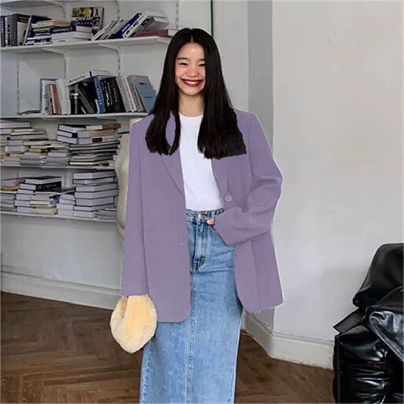 dti outfits 2024 Spring and Autumn New Gray Suit Jacket Women's Casual Temperament High Sense Fried Street Fashion Black Original