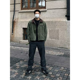 fall mens outfits American Retro Lapel Workwear Jacket Men's Spring and Autumn New Loose Top Pilot Detroit Coat